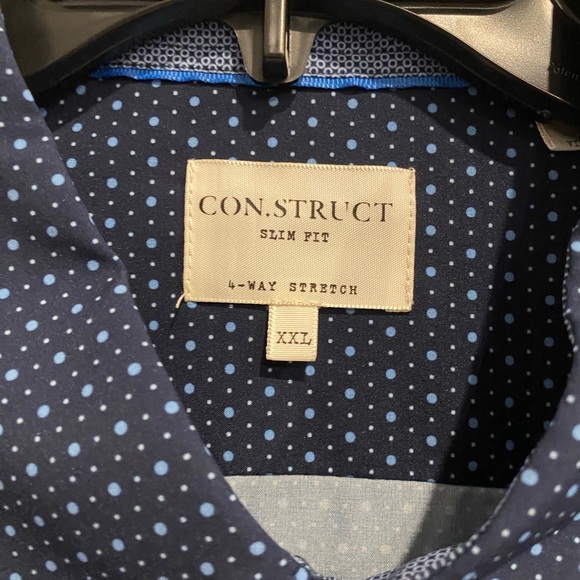 New with tags! Construct Men’s Microdot Short-Sleeve Button Down Shirt - Picture 4 of 9